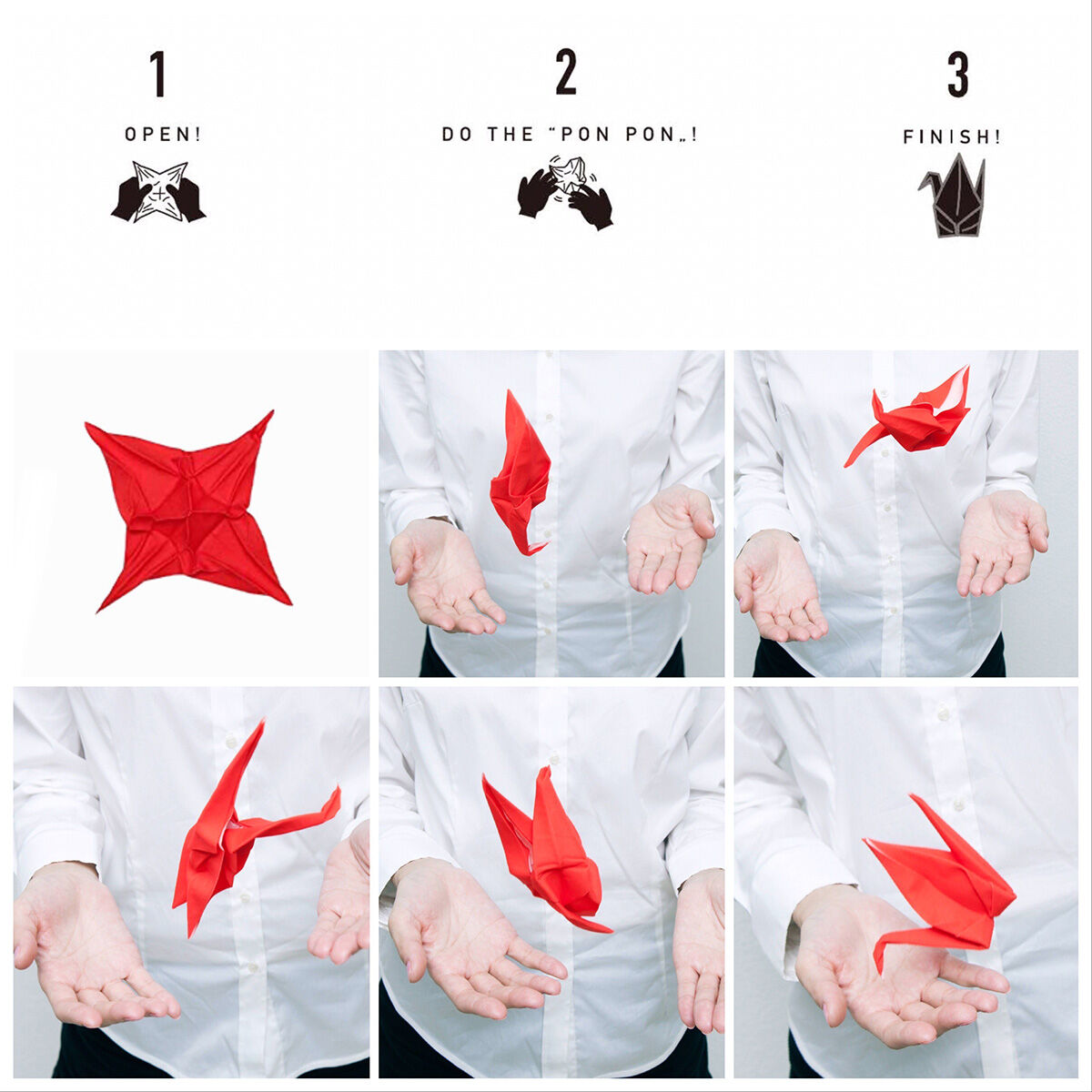 プッチペット ツル 紅白ペアセットPeti Peto Tsuru Pair Set 100percent