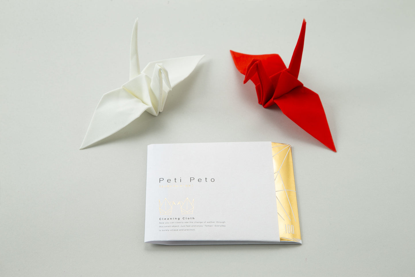 プッチペット ツル 紅白ペアセットPeti Peto Tsuru Pair Set 100percent