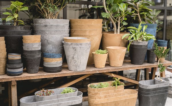 アマブロ アートストーン コンテナ ラウンド Mサイズ amabro